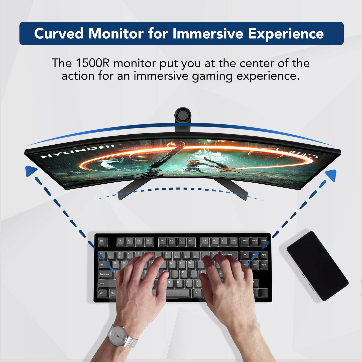 HYUNDAI 32-Inch Curved Gaming Monitor