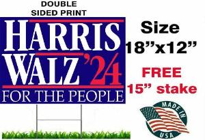 Harris/Walz Election Yard Sign