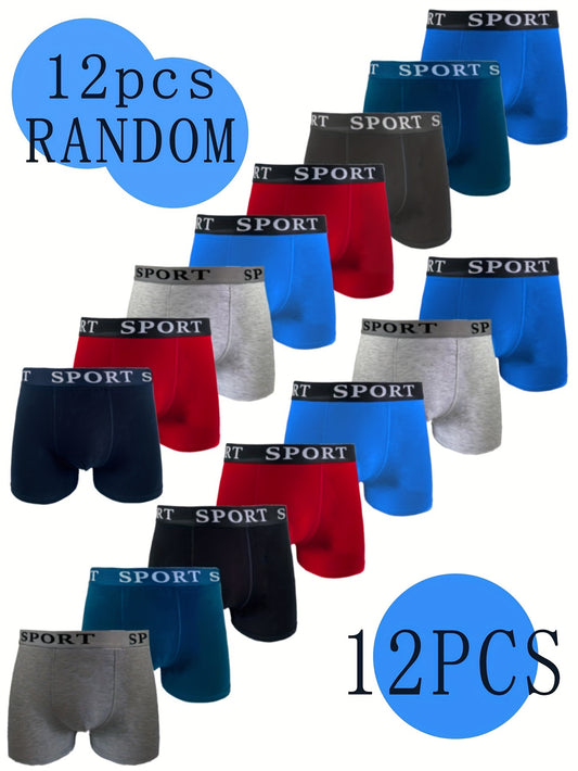 12pc Cotton Boxer Brief Pack