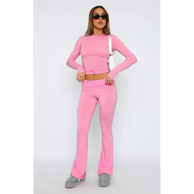 Women's Solid Flare Pants