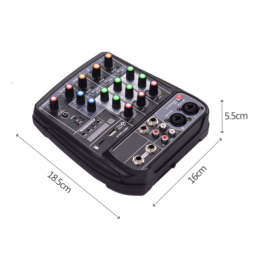 LIXADA AI-4: 4-Channel Portable Mixer with Wireless Connectivity