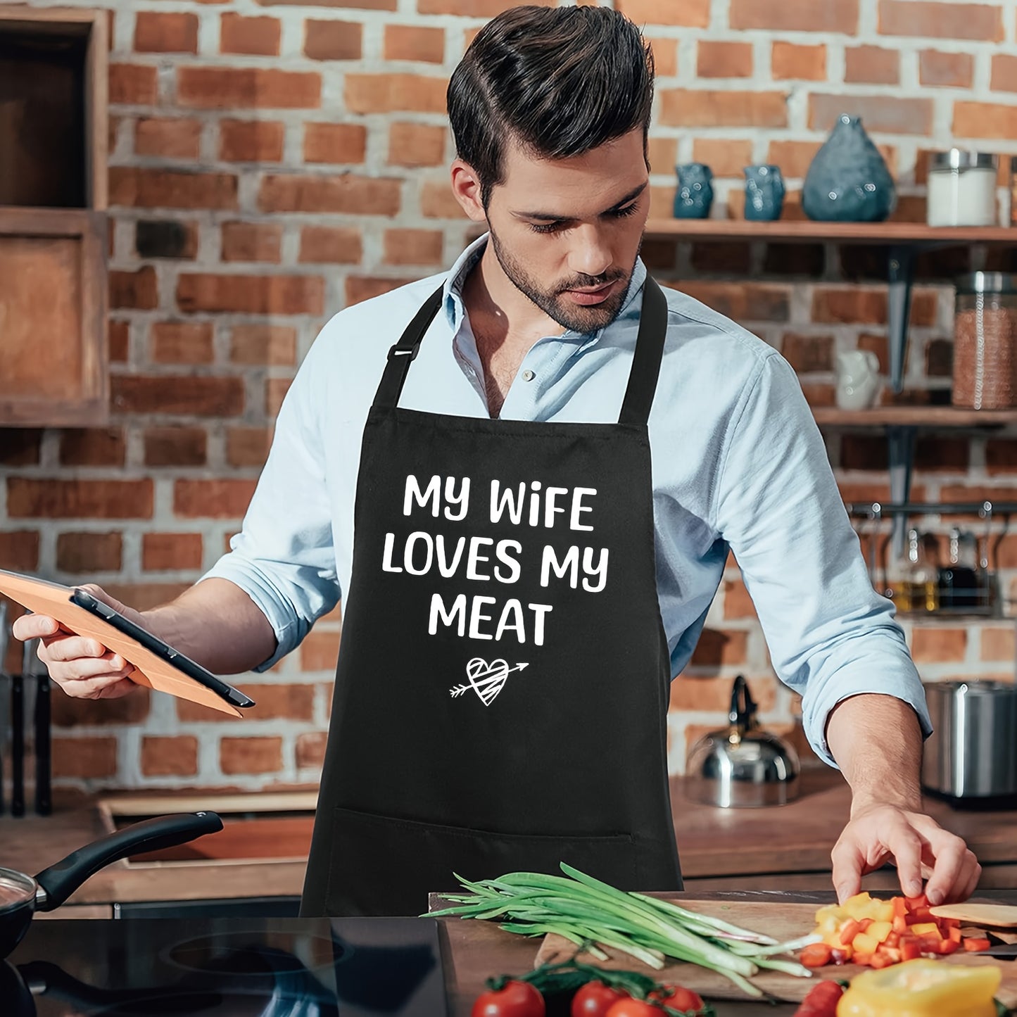 "My Wife Loves My Meat" BBQ Apron