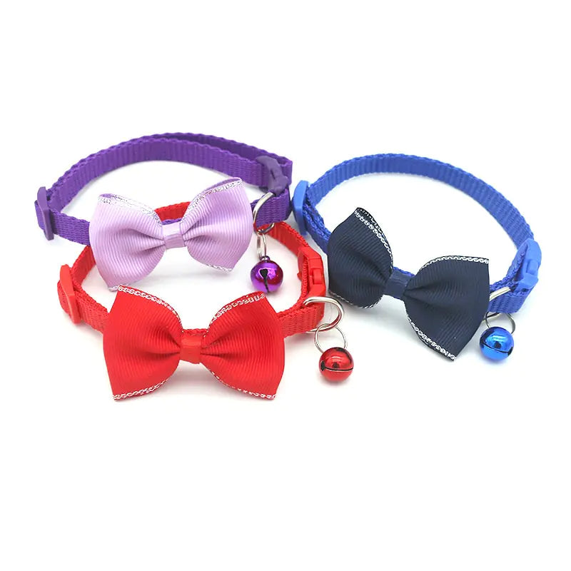 Cat Bow and Bell Pet Collar