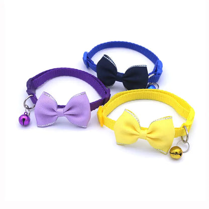 Cat Bow and Bell Pet Collar