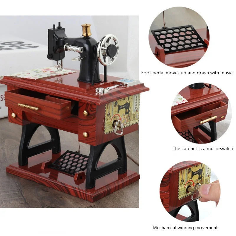 Mini-Sewing Machine Music Box