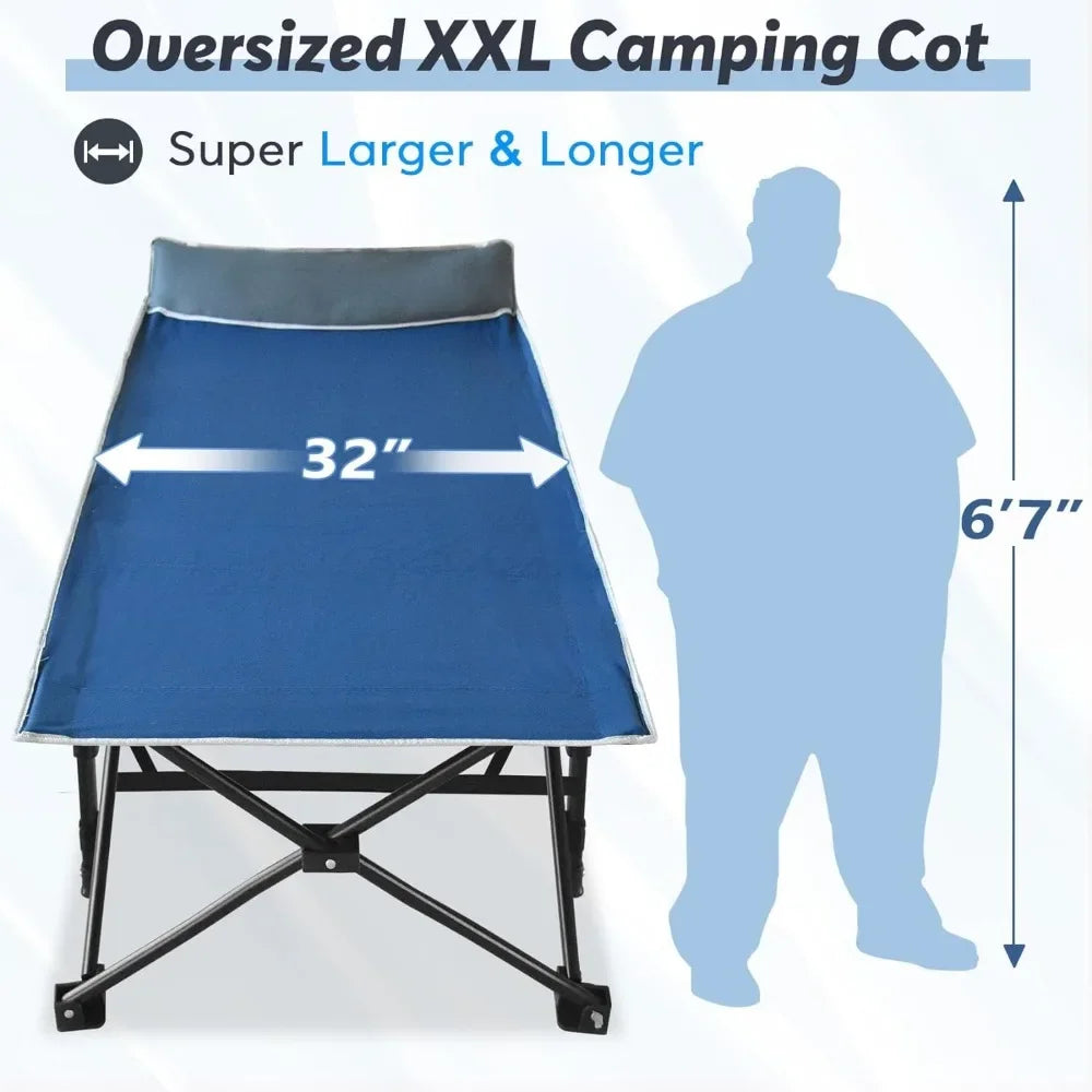 Oversized Folding Camping Cot 🏕️🛌