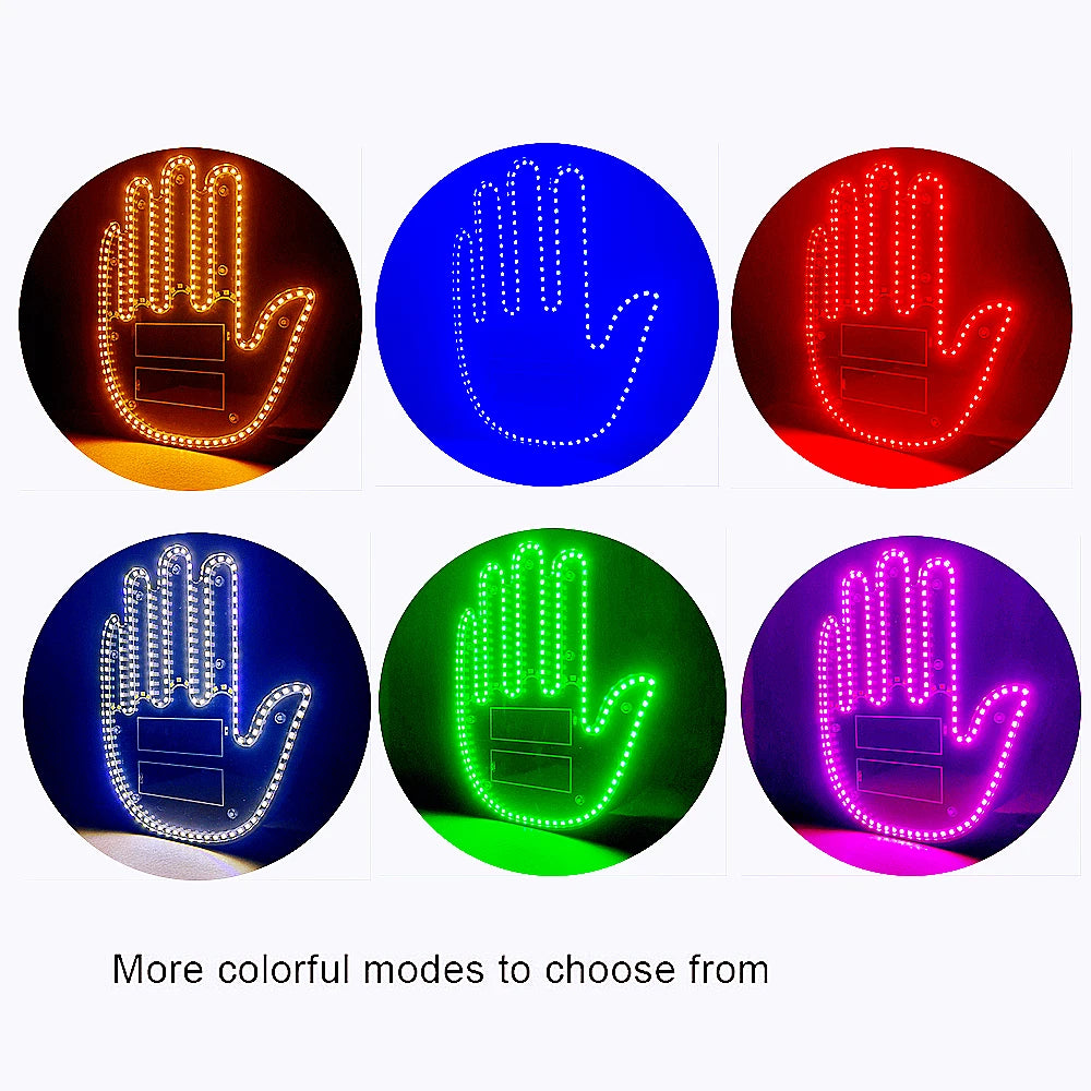 Gesture LED Car Finger Light with Remote