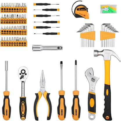 158-Piece General Household Tool Kit with Plastic Toolbox