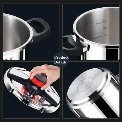 MagiDeal 5L/6L Stainless Steel Pressure Cooker