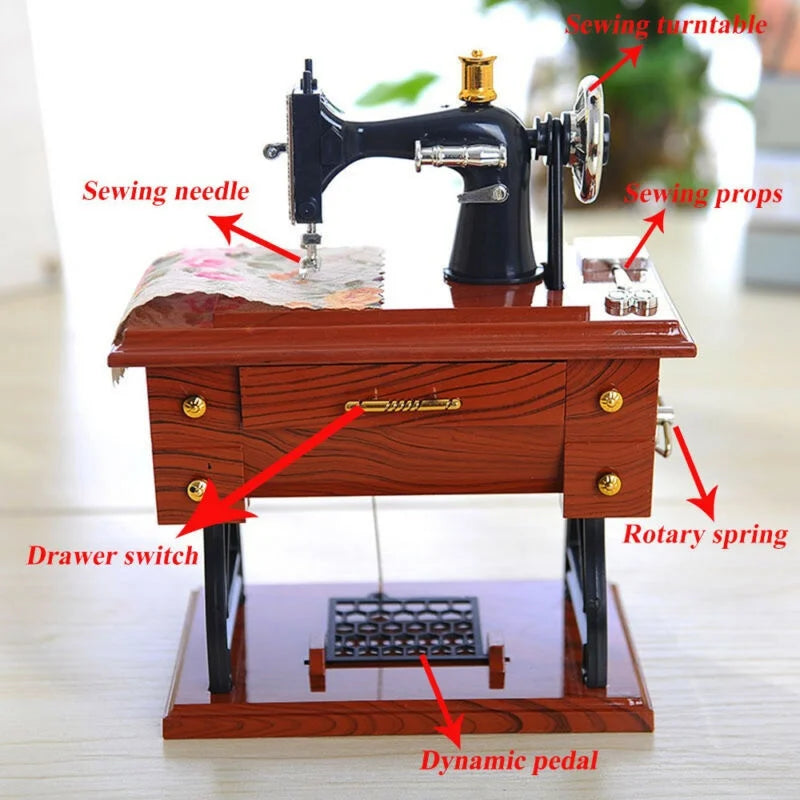 Mini-Sewing Machine Music Box