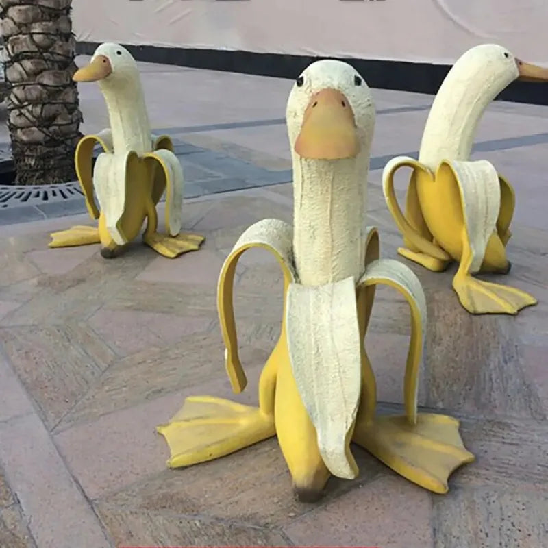 Banana Duck Garden Decor Statues