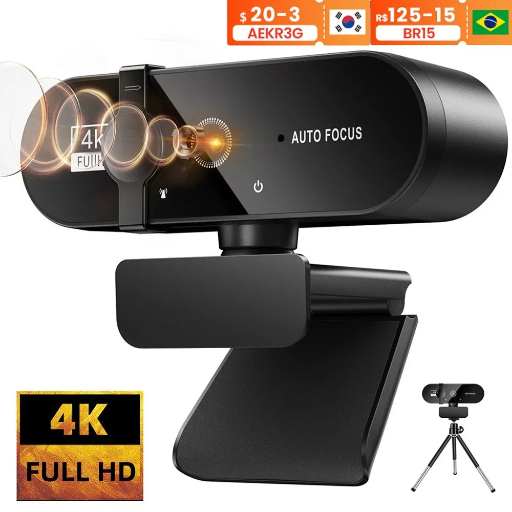 4K Full HD Webcam with Microphone