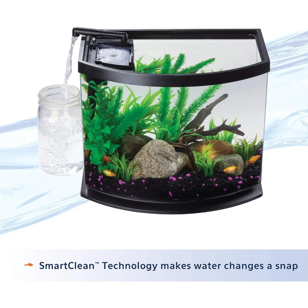 5-Gallon LED Small Aquarium Fish Tank