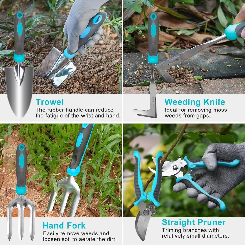 10-Piece Stainless Steel Garden Tool Set