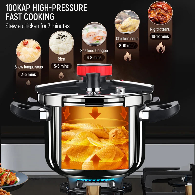 MagiDeal 5L/6L Stainless Steel Pressure Cooker