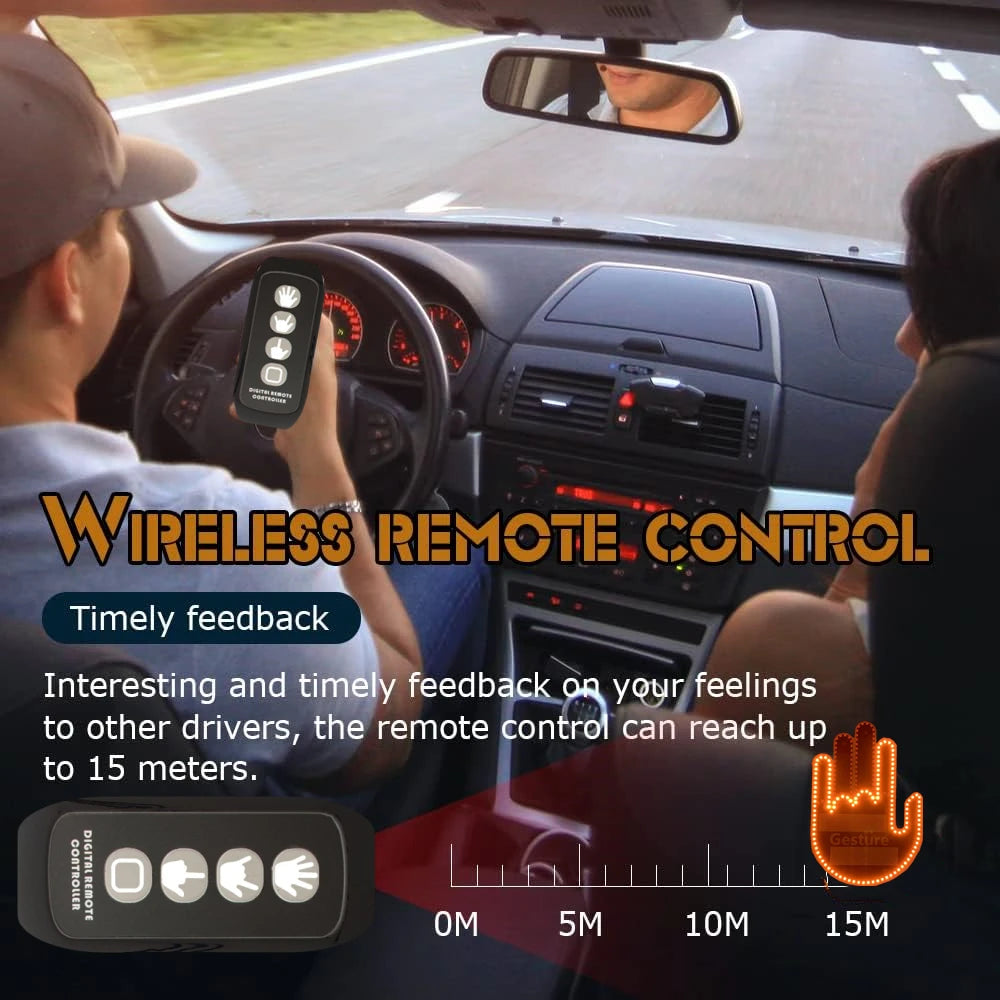 Gesture LED Car Finger Light with Remote