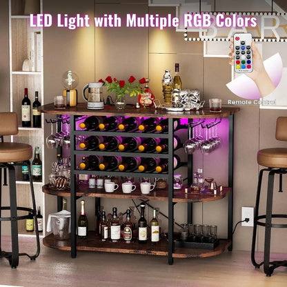 ANGDUO LED Bar Cabinet, Charging Station