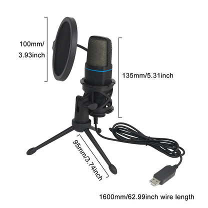 USB Microphone for Laptop & Desktop