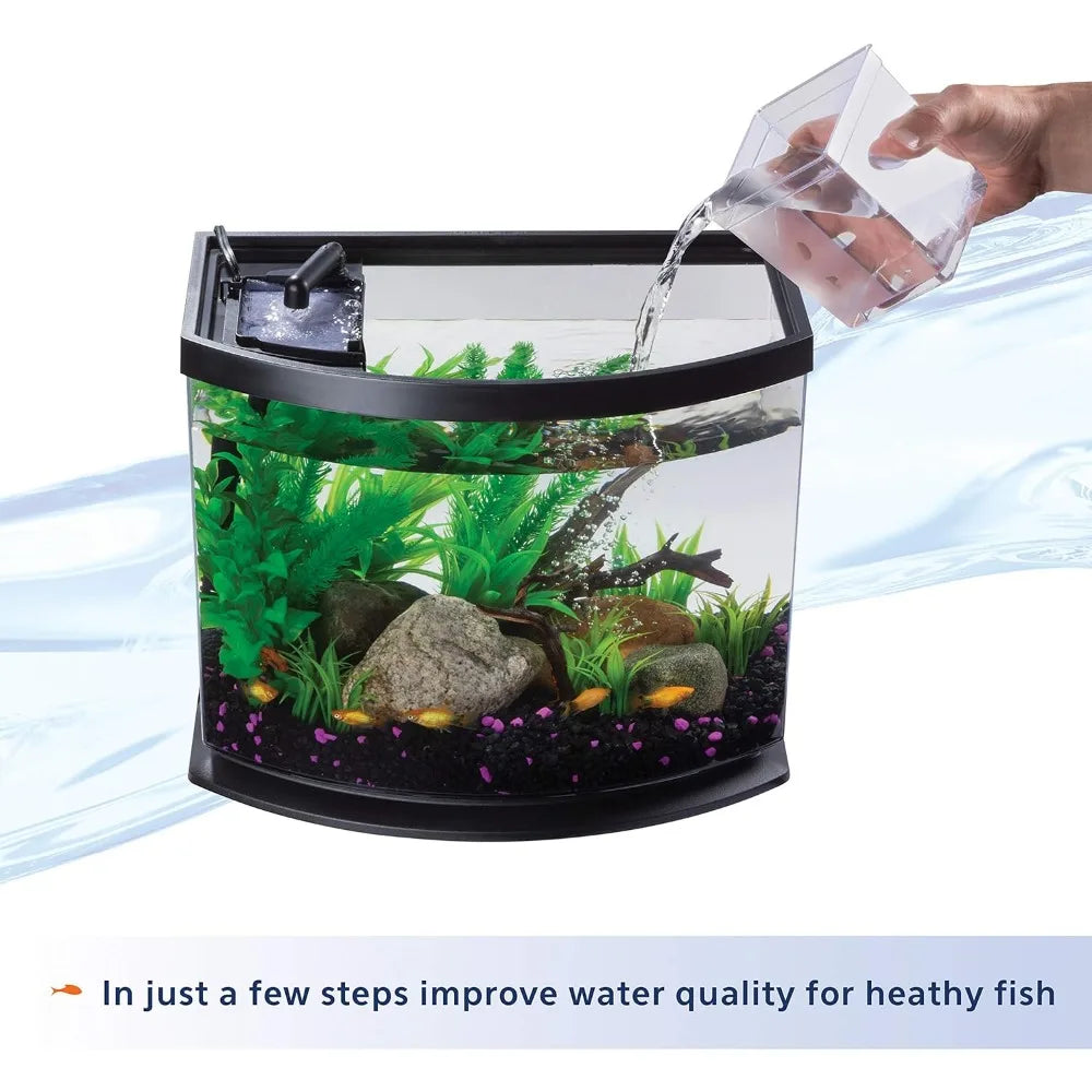 5-Gallon LED Small Aquarium Fish Tank