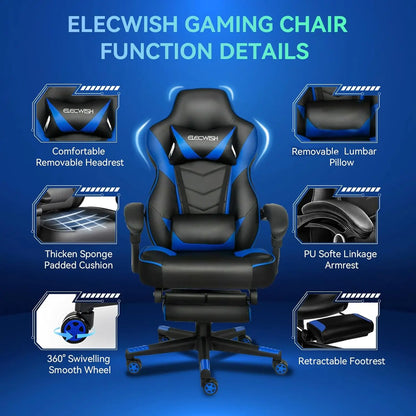 ELECWISH Ergonomic Reclining Gaming Chair