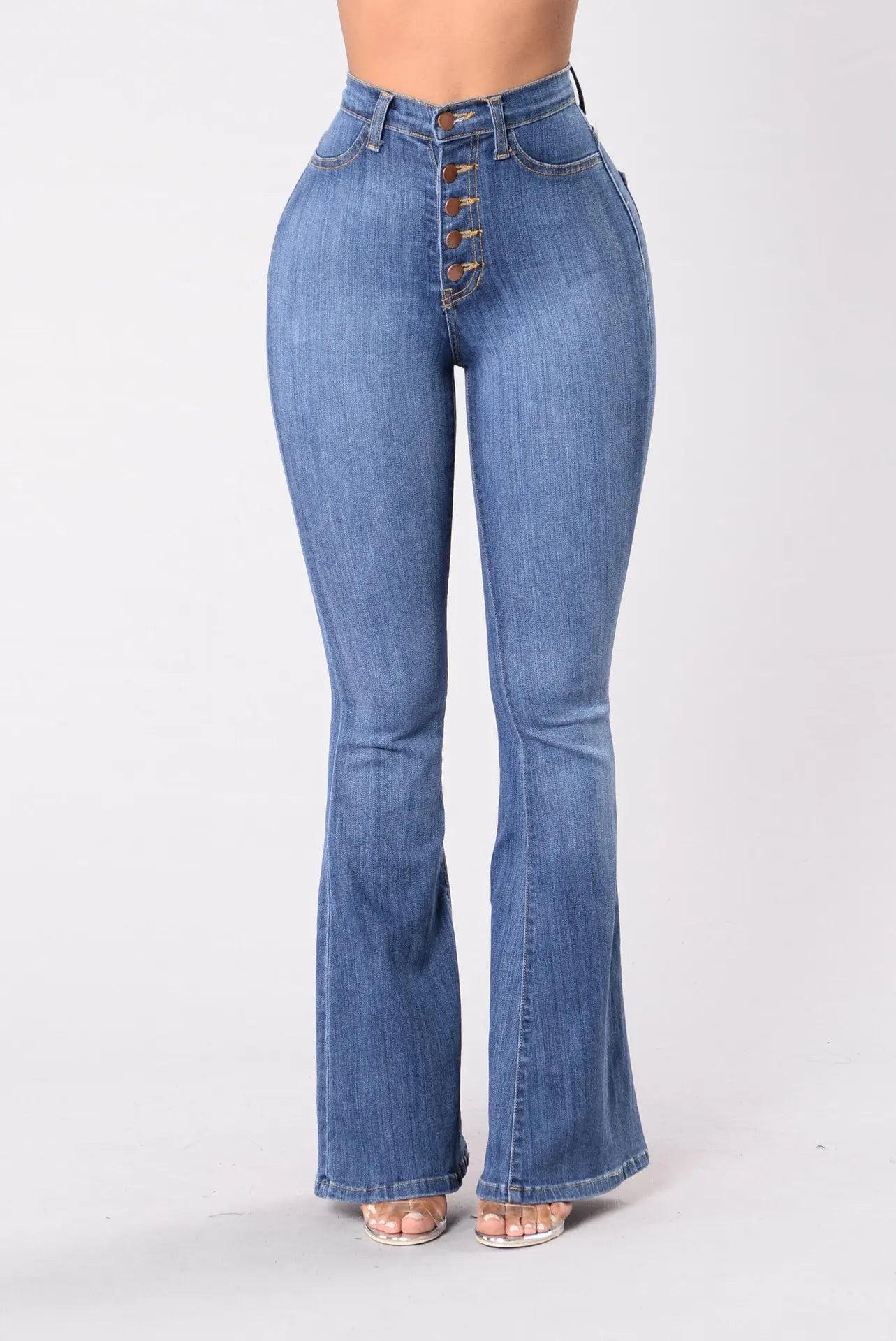 Women's High-Waist Flare Jeans