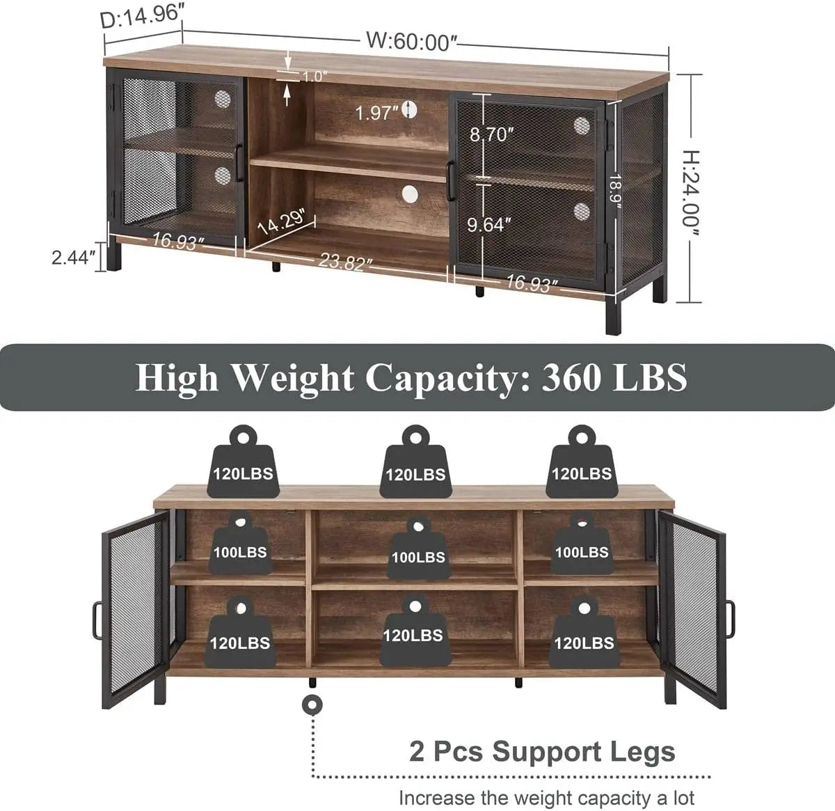 FATORRI Industrial TV Stand