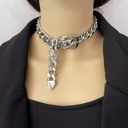 Vintage Chunky Choker Chain Necklace