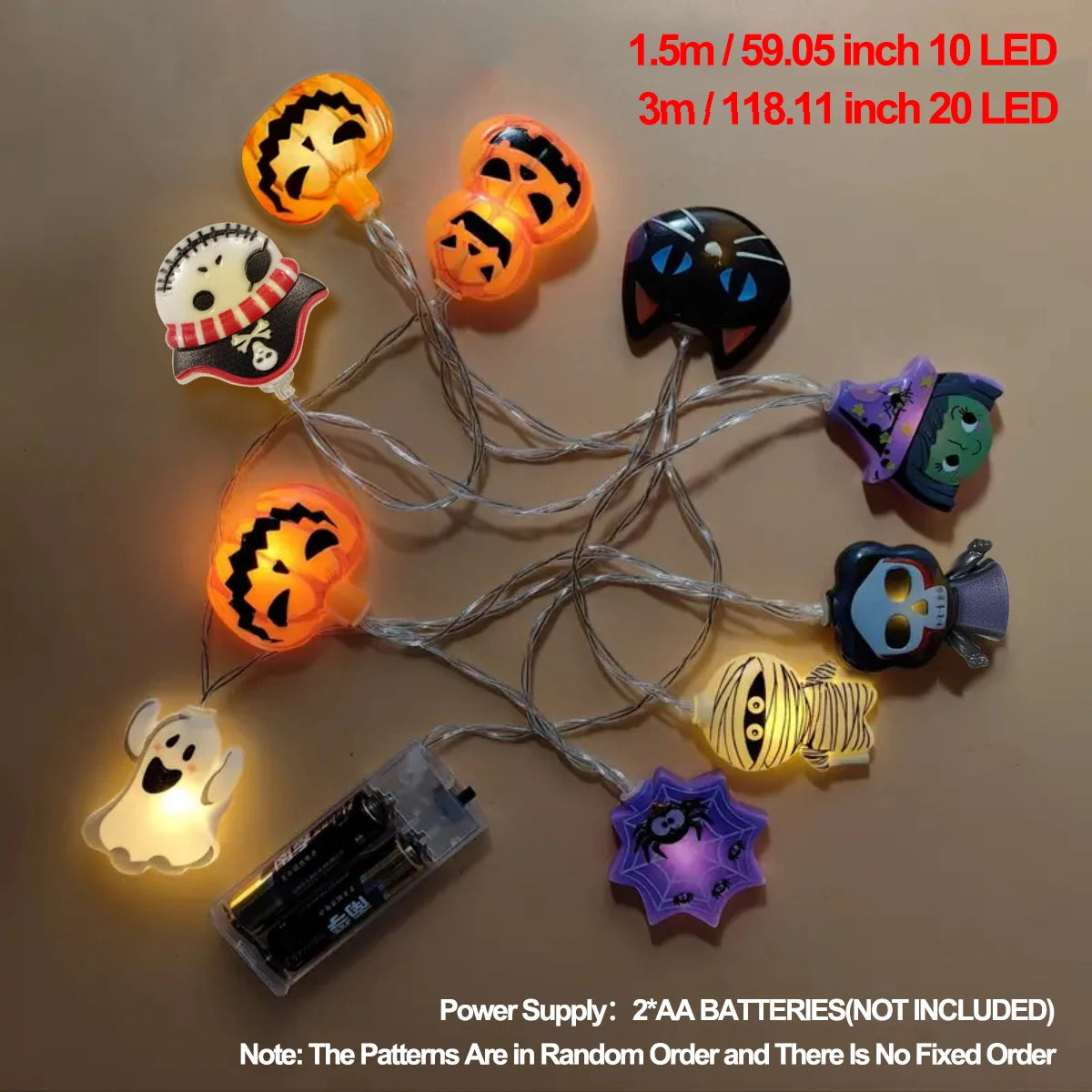 Halloween String Lights with Spooky Shapes