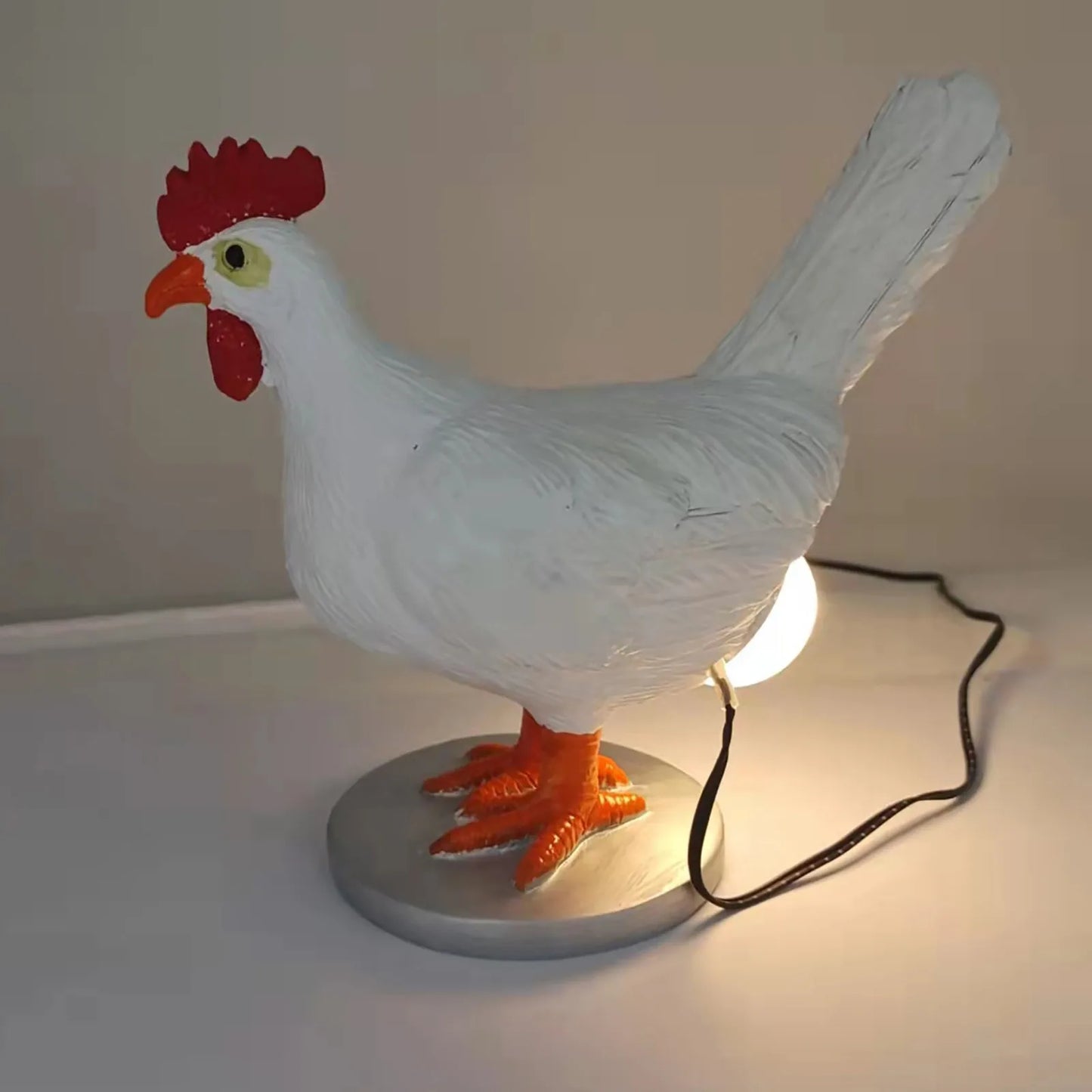 Hen-Laying-Egg Resin Statue