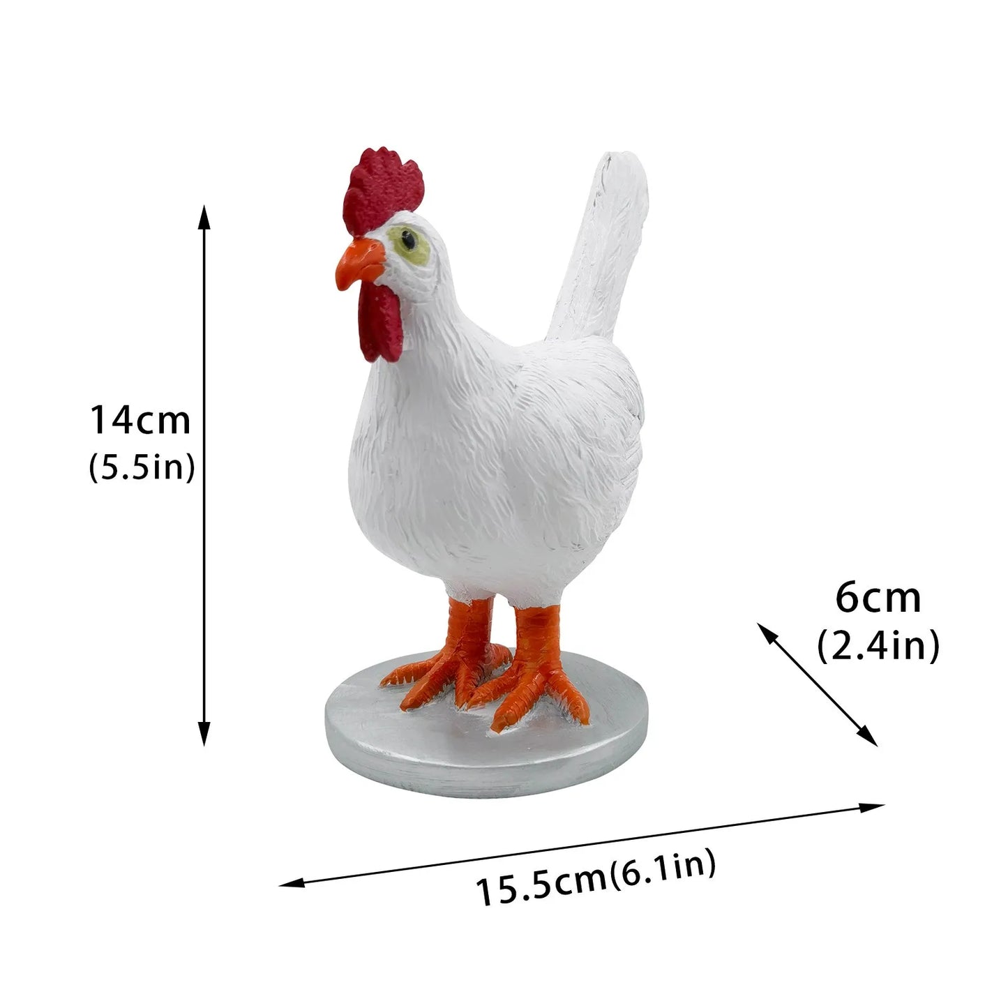 Hen-Laying-Egg Resin Statue