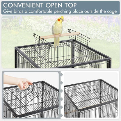 52-Inch Rolling Bird Cage