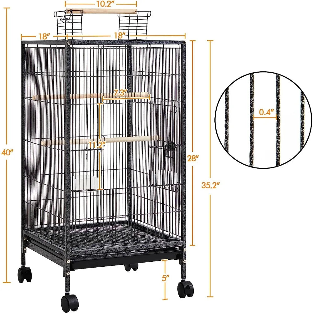 52-Inch Rolling Bird Cage