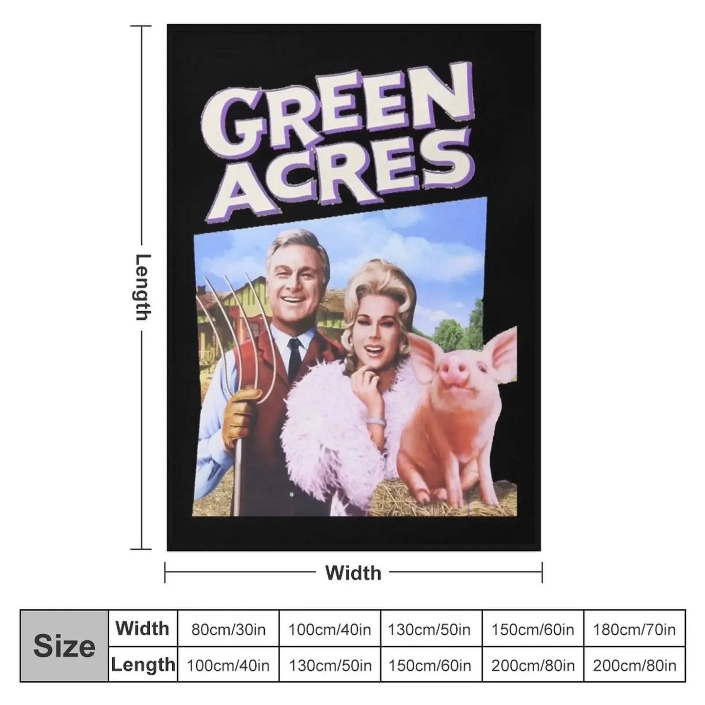 Green Acres Throw Blanket