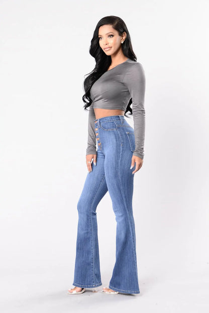 Women's High-Waist Flare Jeans