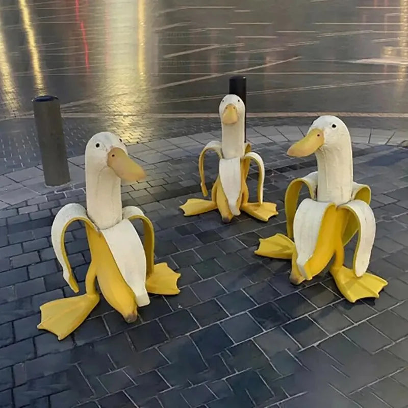 Banana Duck Garden Decor Statues