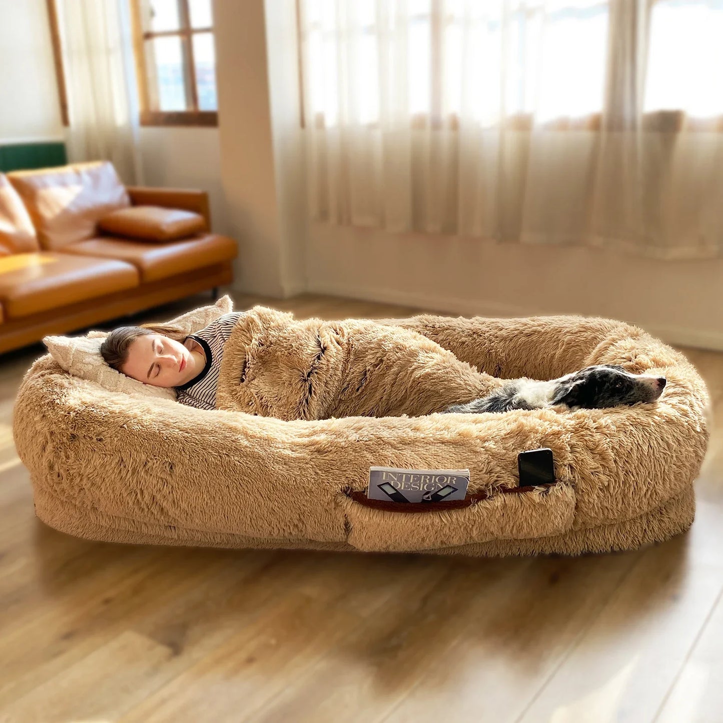 Human-Sized Jumbo Dog Bed