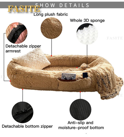 Human-Sized Jumbo Dog Bed