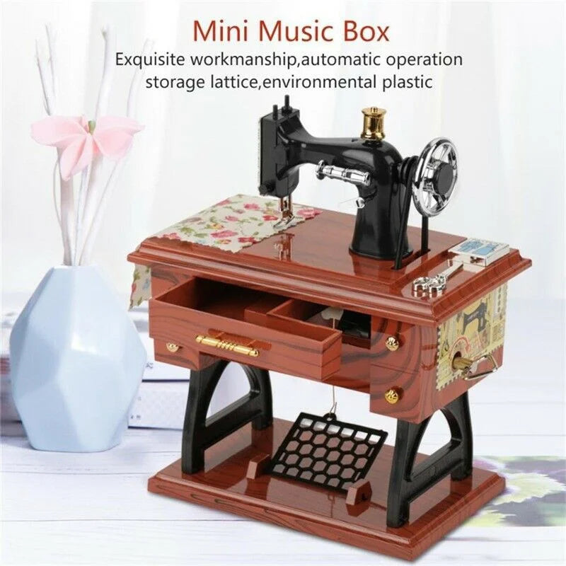 Mini-Sewing Machine Music Box