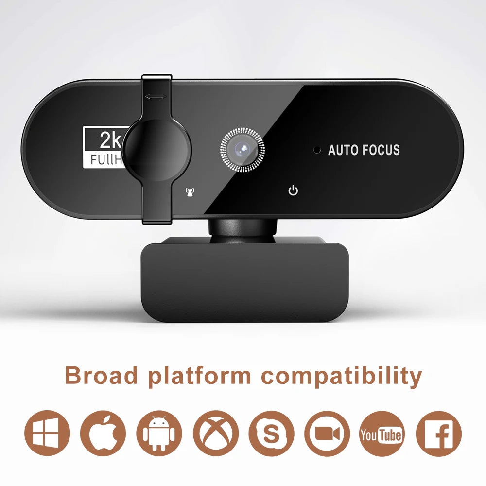 4K Full HD Webcam with Microphone