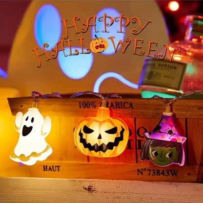 Halloween String Lights with Spooky Shapes