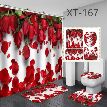 Red Rose Shower Curtain