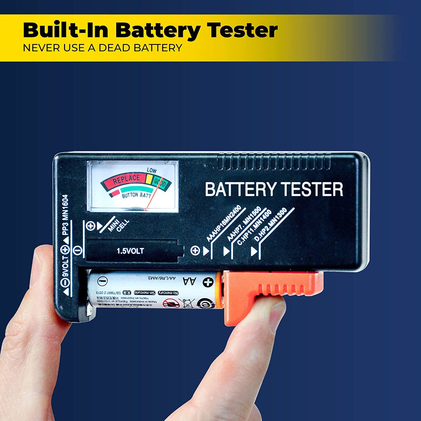 Battery Daddy Organizer with Tester