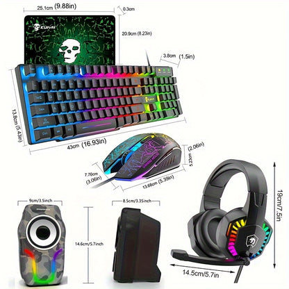 LED Gaming Keyboard Combo Set