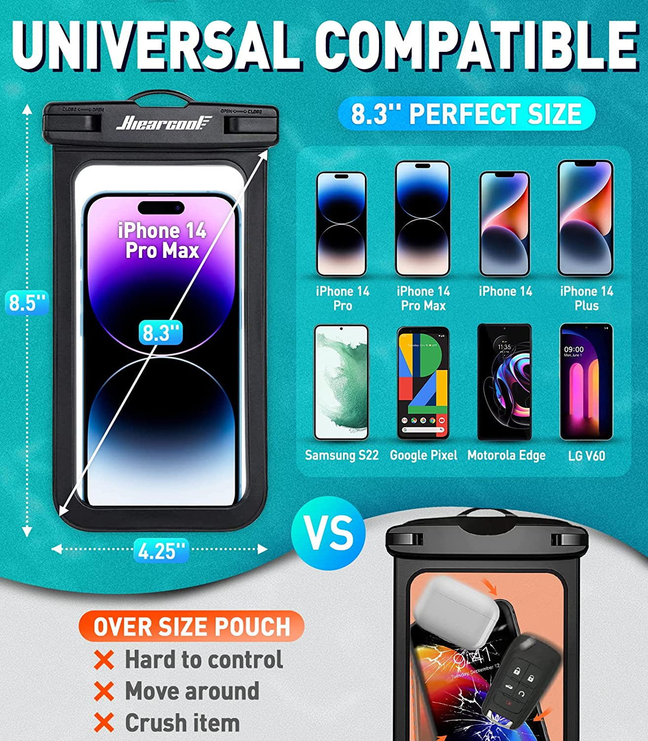 IPX8 Waterproof Phone Pouch (2-Pack)