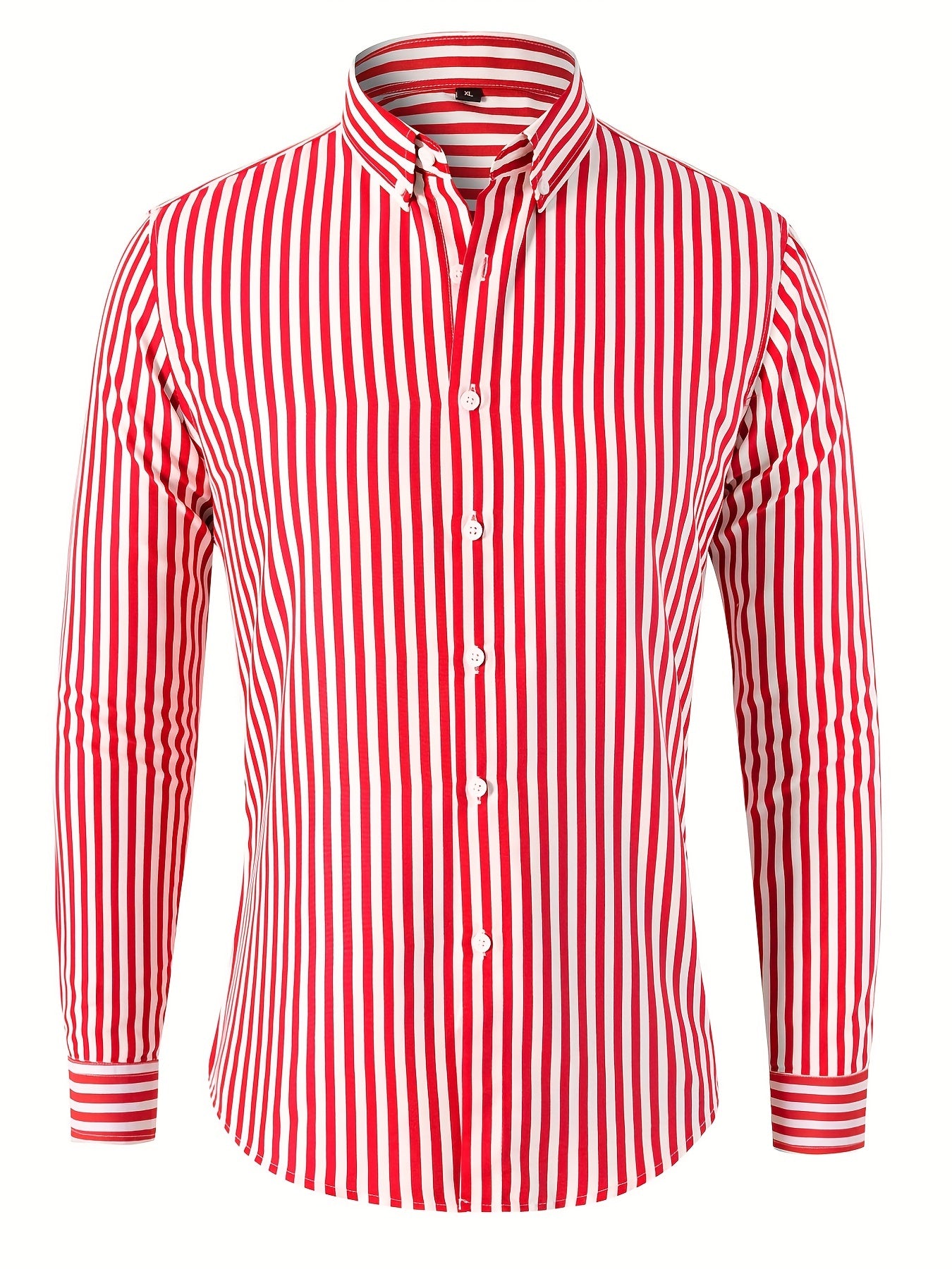 Men's Trendy Striped Button-Down Shirt