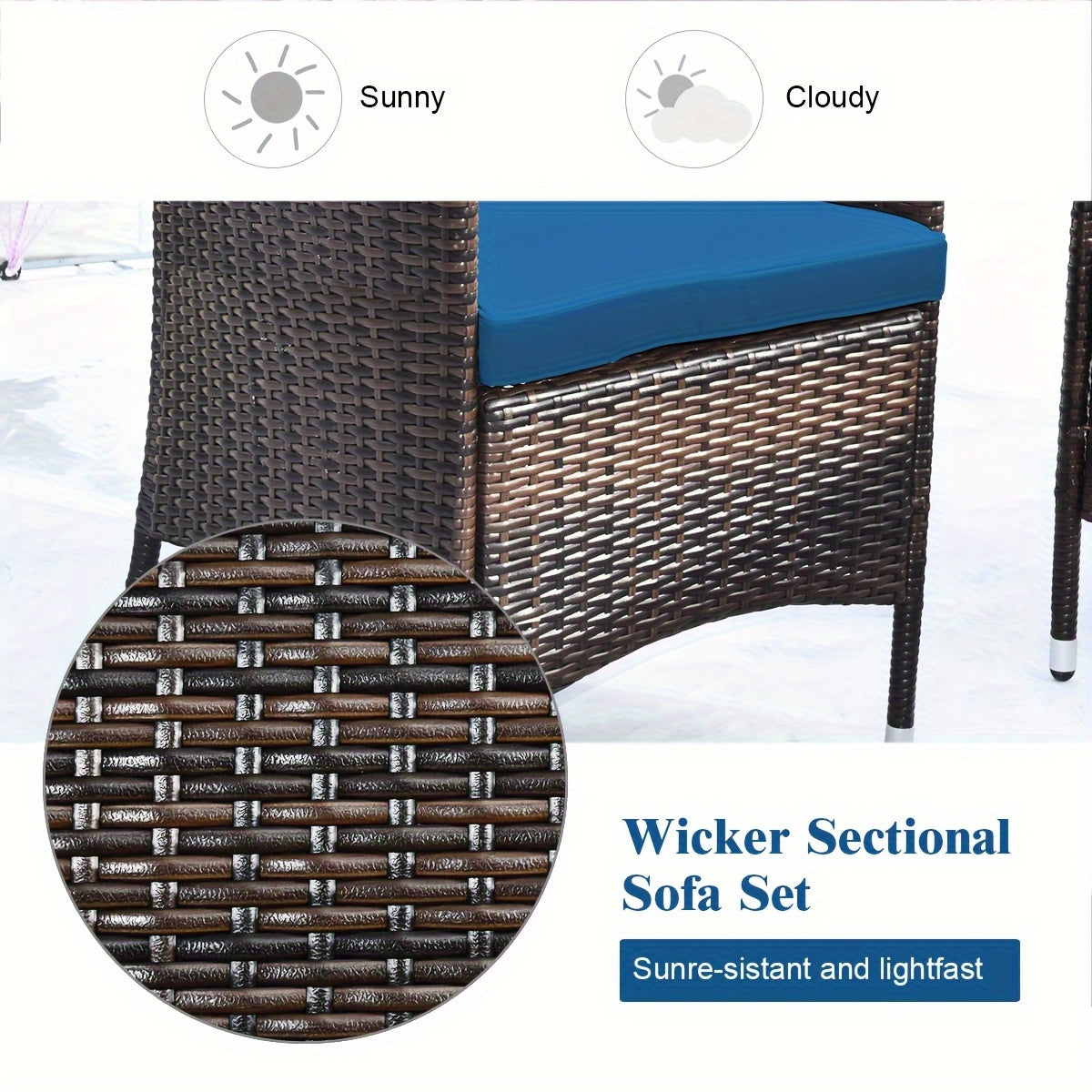 COSTWAY 4pc Rattan Patio Furniture Set