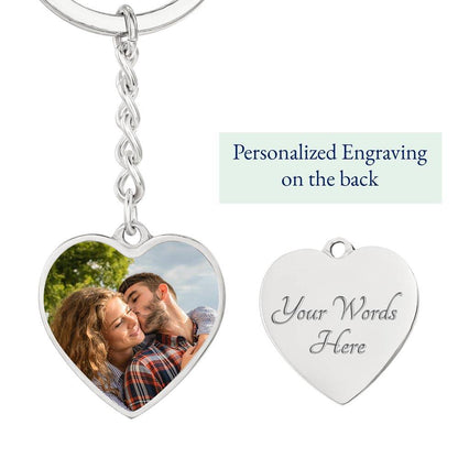 Put YOUR Photo in This Beautiful Keychain Pendant And Engrave!