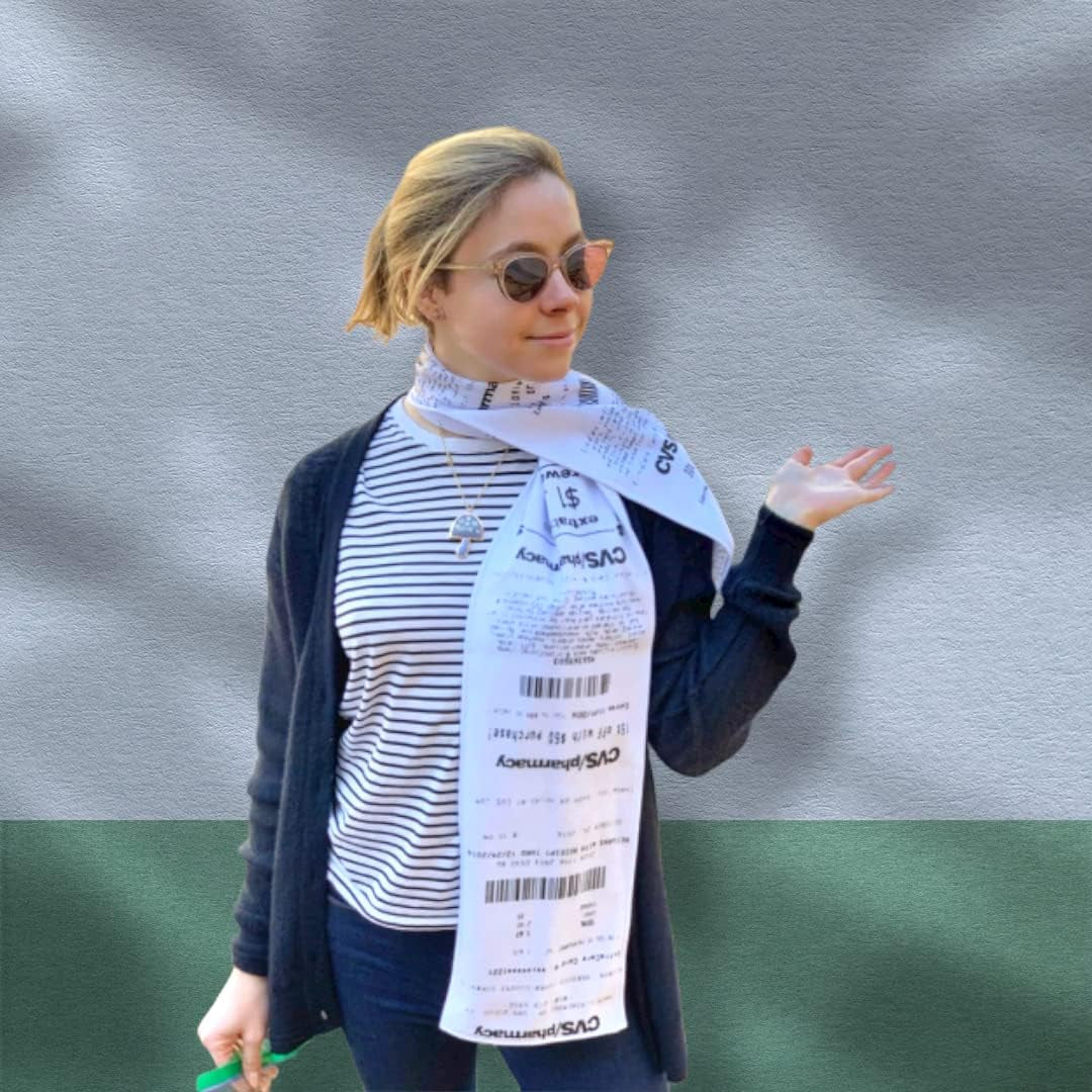 CVS Receipt Scarf for Women