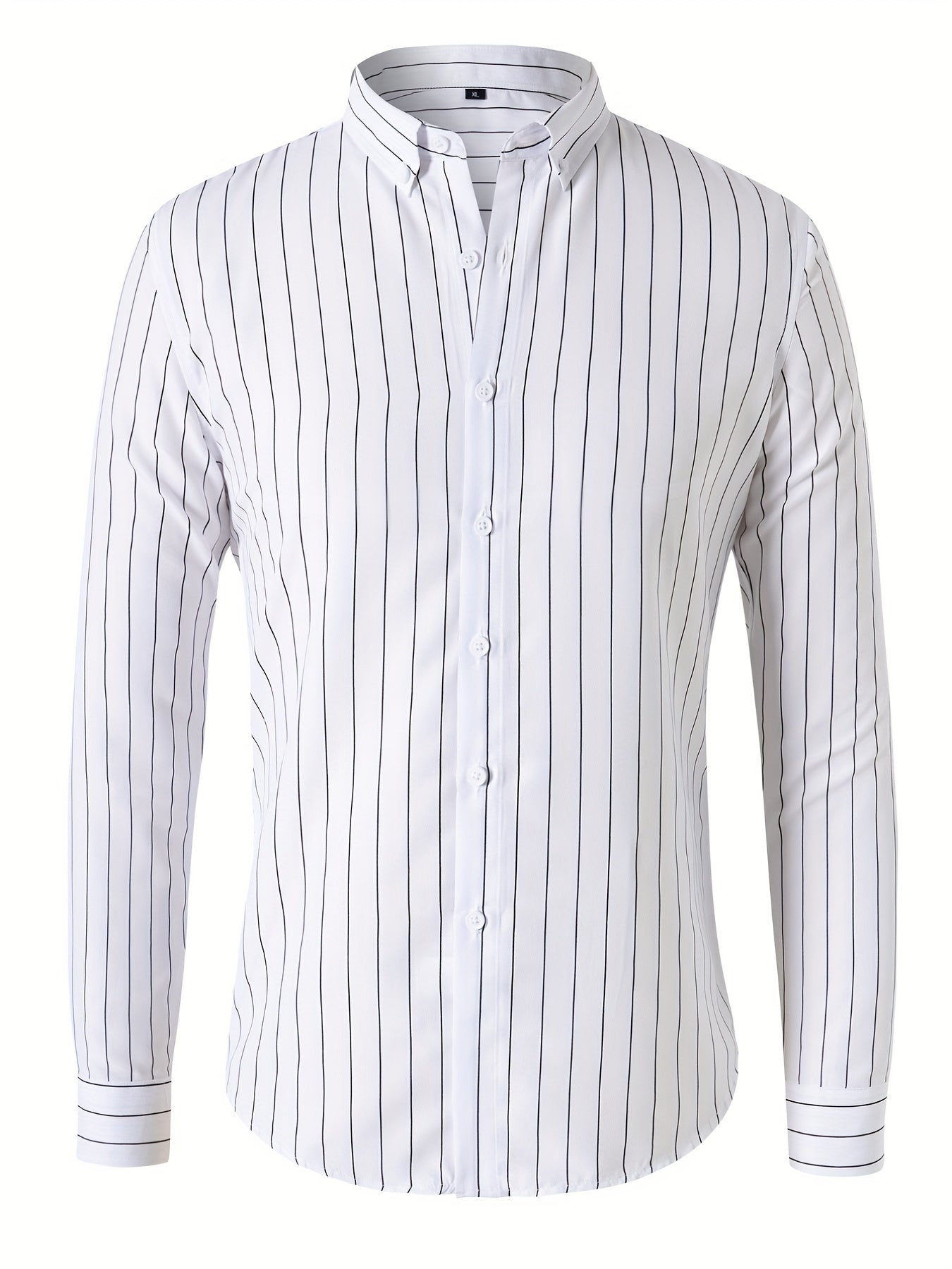 Men's Trendy Striped Button-Down Shirt