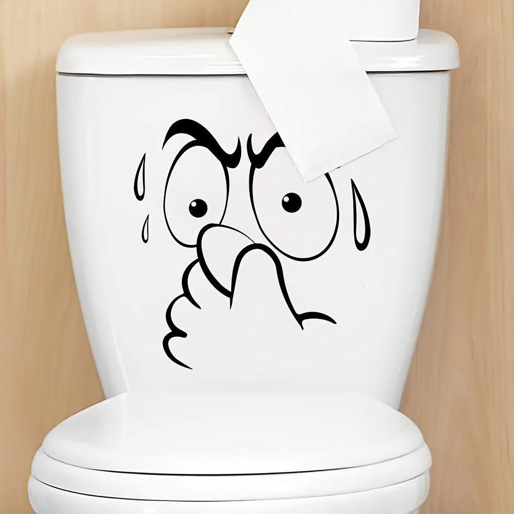 Funny Face Toilet Lid Decal